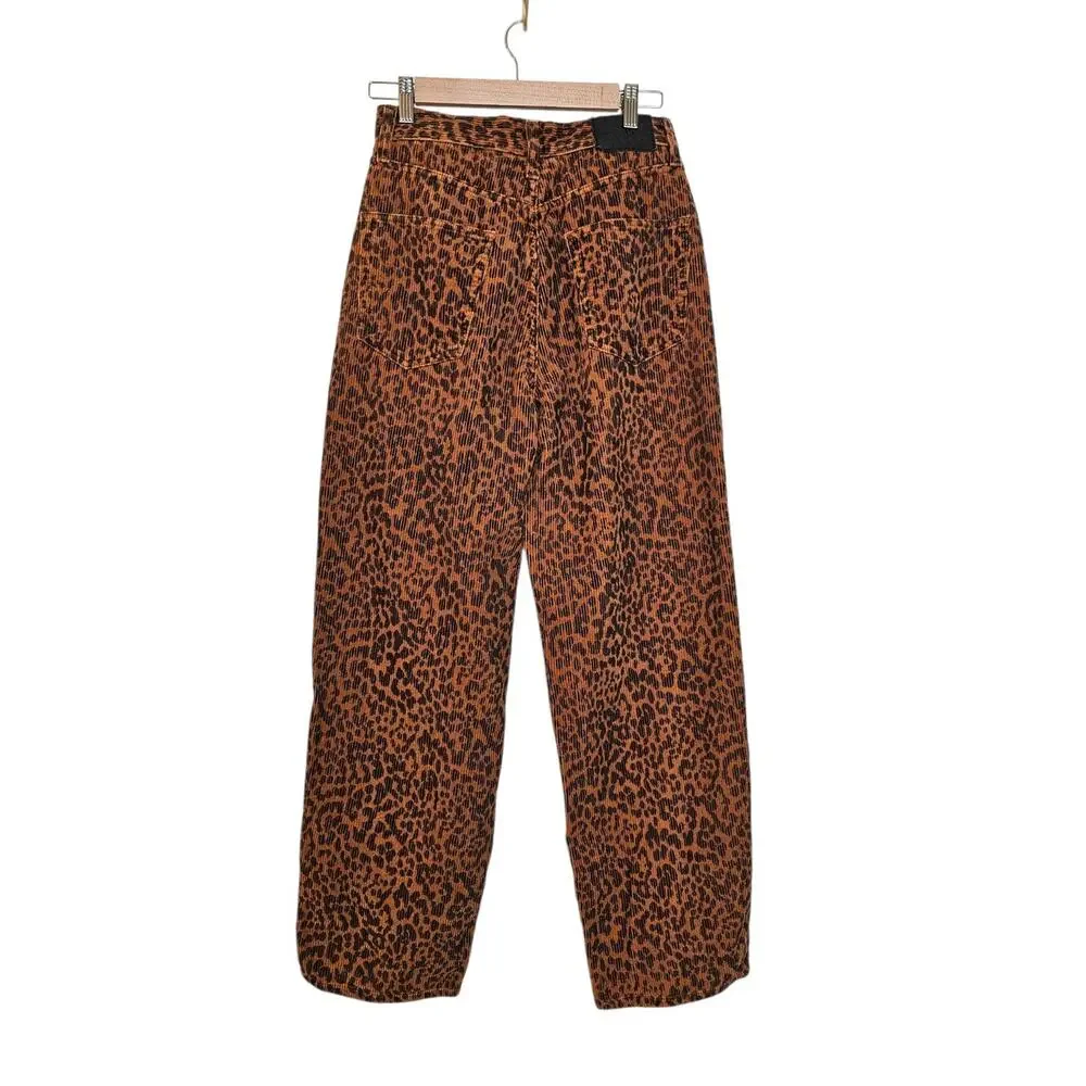 BDG Urban Outfitters Baggy Boyfriend Corduroy Brown Leopard Size 6/W28 Pants